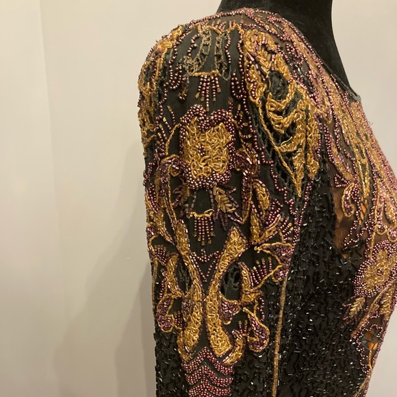 Vintage Beaded Gown, size S - Picture 2 of 7